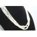 5 Line Necklace Strand String Beaded Freshwater Pearl Stone Bead Women D959